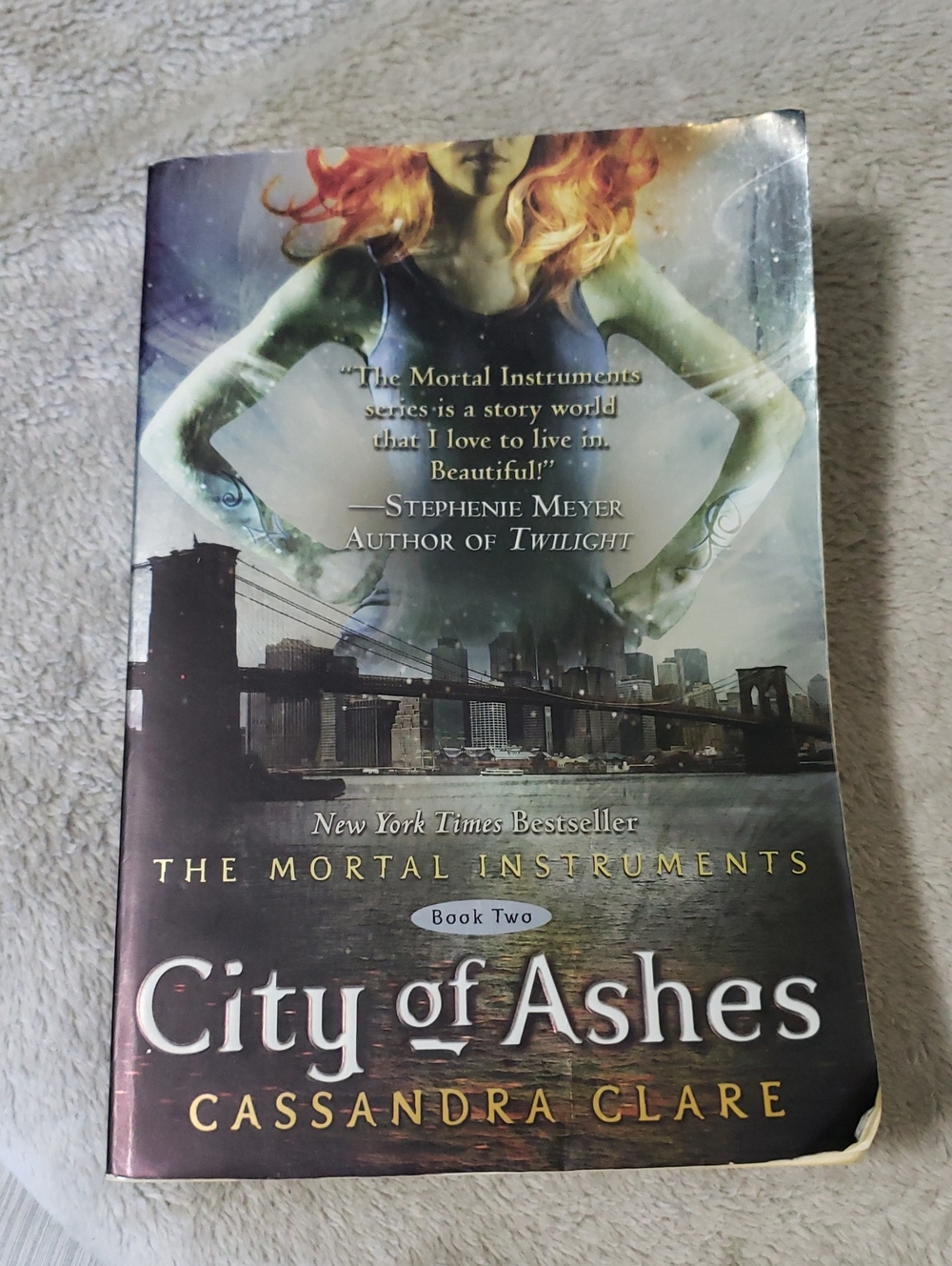 City of Ashes by Cassandra Clare - Dark Teal & Gold Cover